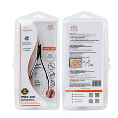 HNSQ-A017, HAAN Square Jaw Cuticle Nipper – 16, Double Spring (Polish Grey), Stainless Steel 420