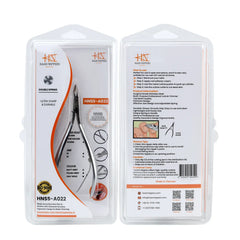 HNSS-A022, HAAN Semi-Square Jaw Cuticle Nipper – 16, Double Spring (Matt Grey), Stainless Steel 420