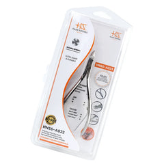 HNSS-A023,  HAAN Semi-Square Jaw Cuticle Nipper – 16, Double Spring (Polish Grey), Stainless Steel 420