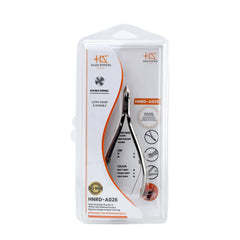 HNRD-A026,  HAAN Round Jaw Cuticle Nipper – 14, Double Spring (Polish Grey), Stainless Steel