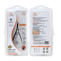 HNRD-A026,  HAAN Round Jaw Cuticle Nipper – 14, Double Spring (Polish Grey), Stainless Steel