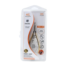 HNRD-A027,  HAAN Round Jaw Cuticle Nipper – 14, Double Spring (Half Gold) Stainless Steel 420