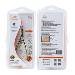 HNRD-A027,  HAAN Round Jaw Cuticle Nipper – 14, Double Spring (Half Gold) Stainless Steel 420