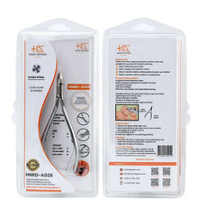 HNRD-A028, HAAN Round Jaw Cuticle Nipper – 16, Double Spring (Polish Grey)Stainless Steel 420