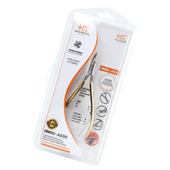 HNRD-A030, Half Gold,  Round Jaw 16,  Double Spring Cuticle Nipper | Stainless Steel 420