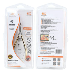 HNRD-A030, Half Gold,  Round Jaw 16,  Double Spring Cuticle Nipper | Stainless Steel 420