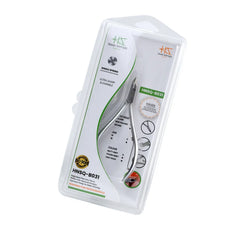 HNSQ-B031 Square Head Cuticle Nipper, Jaw 14, Single Spring, Matt Grey, Stainless Steel 420
