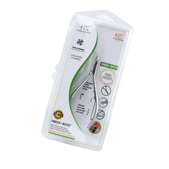 HNSS-B037 Semi-Square Head Cuticle Nipper, Jaw 16, Single Spring, Matt Grey, Stainless Seel 420