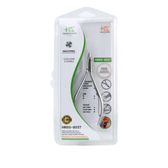 HNSS-B037 Semi-Square Head Cuticle Nipper, Jaw 16, Single Spring, Matt Grey, Stainless Seel 420