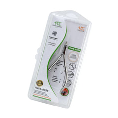 HNSS-B038 Semi-Square Head Cuticle Nipper, Jaw 16, Single Spring, Polish Grey, Stainless Seel 420
