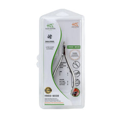 HNSS-B038 Semi-Square Head Cuticle Nipper, Jaw 16, Single Spring, Polish Grey, Stainless Seel 420