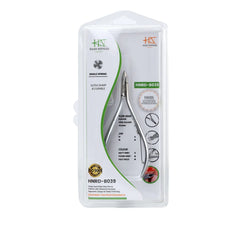 HNRD-B039 Round Head Cuticle Nipper, Jaw 14, Single Spring, Matt Grey, Stainless Seel 420