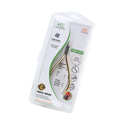 HNSQ-B045 Square Head , (Half Gold), Jaw 14 , Double Spring Cuticle Nipper Stainless Steel 420