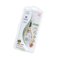 HNSQ-B048 Square Head , (Half Gold), Jaw 16 , Double Spring Cuticle Nipper Stainless Steel 420