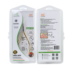 HNSS-B051 Semi-Square Head , (Half Gold), Jaw 14 , Double Spring Cuticle Nipper Stainless Steel 420