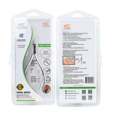 HNSS-B053 Semi-Square Head , (Polish Grey), Jaw 16 , Double Spring Cuticle Nipper Stainless Steel 420
