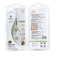 HNSS-B054 Semi-Square Head , (Half Gold), Jaw 16 , Double Spring Cuticle Nipper Stainless Steel 420