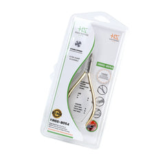 HNSS-B054 Semi-Square Head , (Half Gold), Jaw 16 , Double Spring Cuticle Nipper Stainless Steel 420