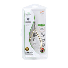 HNSS-B054 Semi-Square Head , (Half Gold), Jaw 16 , Double Spring Cuticle Nipper Stainless Steel 420
