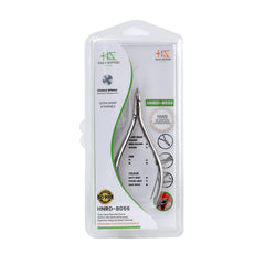 HNRD-B056 Round Head , (Polish Grey), Jaw 14 , Double Spring Cuticle Nipper Stainless Steel 420