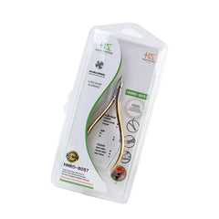 HNRD-B057 Round Head , (Half Gold), Jaw 14 , Double Spring Cuticle Nipper Stainless Steel 420