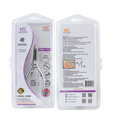 HNSQ-C061 Square Head , (Matt Grey), Jaw 14 , Single Spring Cuticle Nipper Stainless Steel 420