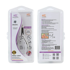 HNSQ-C064 Square Head, (Polish Grey), Jaw 16 ,Single Spring Cuticle Nipper Stainless Steel 420