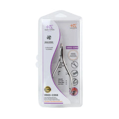 HNSS-C066 Semi-Square Head , (Polish Grey), Jaw 14 ,Single Spring Cuticle Nipper Stainless Steel 420