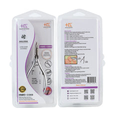 HNRD-C069 Round Head , (Matt Grey), Jaw 14 ,Single Spring Cuticle Nipper Stainless Steel 420