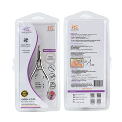 HNRD-C070 Round Head , (Polish Grey), Jaw 14 ,Single Spring Cuticle Nipper Stainless Steel 420