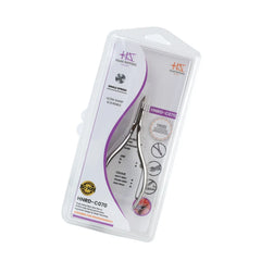 HNRD-C070 Round Head , (Polish Grey), Jaw 14 ,Single Spring Cuticle Nipper Stainless Steel 420