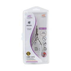 HNRD-C070 Round Head , (Polish Grey), Jaw 14 ,Single Spring Cuticle Nipper Stainless Steel 420