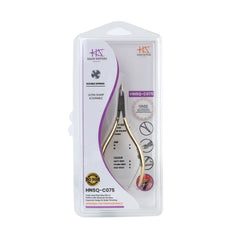 HNSQ-C075 Square Head , (Half Gold), Jaw 14, Double Spring Cuticle Nipper Stainless Steel 420