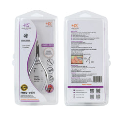 HNSQ-C076 Square Head , (Matt Grey), Jaw 16, Double Spring Cuticle Nipper Stainless Steel 420