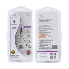 HNSQ-C077 Square Head , (Polish Grey), Jaw 16, Double Spring Cuticle Nipper Stainless Steel 420