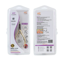 HNSQ-C078 Square Head , (Half Gold), Jaw 16, Double Spring Cuticle Nipper Stainless Steel 420