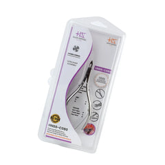 HNSS-C080 Semi-Square Head, (Polish Grey), Jaw 14, Double Spring Cuticle Nipper Stainless Steel 420