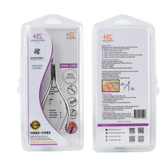 HNSS-C083 Semi-Square Head , (Polish Grey), Jaw 16, Double Spring Cuticle Nipper Stainless Steel 420