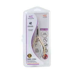 HNSS-C084 Semi-Square Head , (Half Gold), Jaw 16, Double Spring Cuticle Nipper Stainless Steel 420