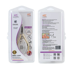 HNSS-C084 Semi-Square Head , (Half Gold), Jaw 16, Double Spring Cuticle Nipper Stainless Steel 420