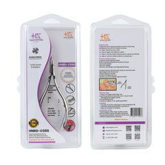 HNRD-C086 Round Head , (Polish Grey), Jaw 14, Double Spring Cuticle Nipper Stainless Steel 420