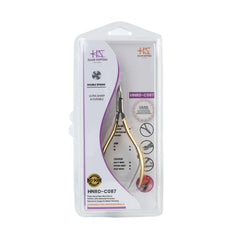 HNRD-C087 Round Head , (Half Gold), Jaw 14, Double Spring Cuticle Nipper Stainless Steel 420