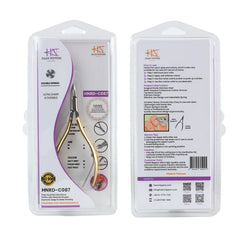 HNRD-C087 Round Head , (Half Gold), Jaw 14, Double Spring Cuticle Nipper Stainless Steel 420