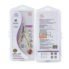 HNRD-C090 Round Head , (Half Gold), Jaw 16, Double Spring Cuticle Nipper Stainless Steel 420