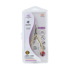 HNRD-C090 Round Head , (Half Gold), Jaw 16, Double Spring Cuticle Nipper Stainless Steel 420