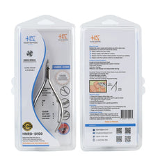 HNRD-D100 Round Head Cuticle Nipper, Jaw 14, Single Spring, Polish Grey, Stainless Steel 420
