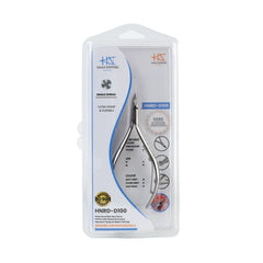 HNRD-D100 Round Head Cuticle Nipper, Jaw 14, Single Spring, Polish Grey, Stainless Steel 420