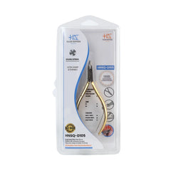 HNSQ-D105 Square Head , (Half Gold), Jaw 14 , Double Spring Cuticle Nipper Stainless Steel 420