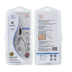 HNSQ-D107 Square Head , (Polish Grey), Jaw 16 , Double Spring Cuticle Nipper Stainless Steel 420