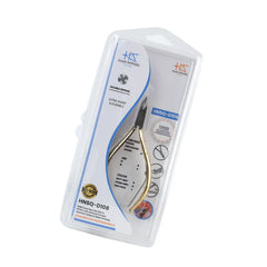 HNSQ-D108 Square Head , (Half Gold), Jaw 16 , Double Spring Cuticle Nipper Stainless Steel 420